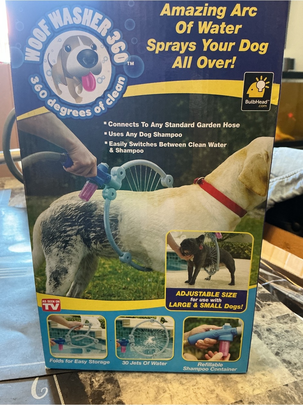 Woof Washer 360 Perfect Pet Dog Washing Station Adjustable Bathing Ring Cleaner